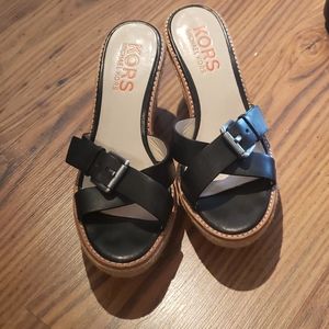 Michael Kors Espadrille Wedge Buckle Sandals